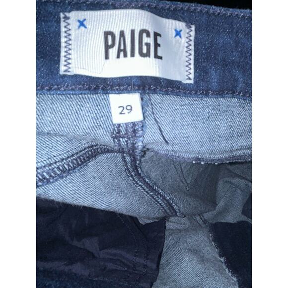 Paige cowboy cowgirl Y2k Hoxton Ankle  Blue  Baylor Distressed Western Jeans - Picture 7 of 9